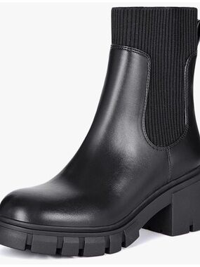 Black Women's Chunky Chelsea Boot - Brand